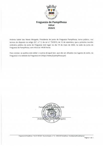 Reuni&atilde;o Ordin&aacute;ria P&uacute;blica - maio